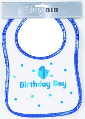 1st Birthday Baby Boy Bib