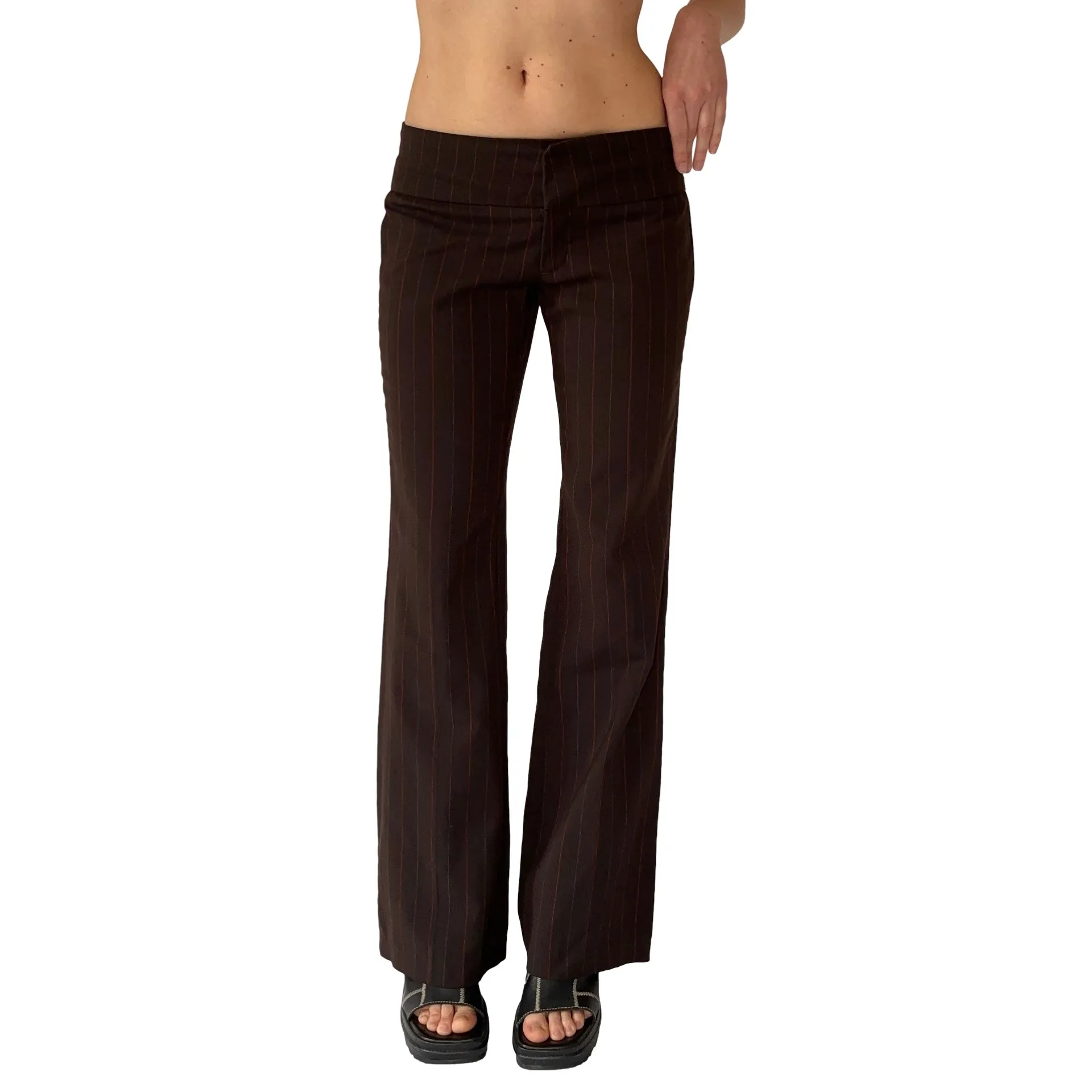 2000s Corpcore Pinstripe Trousers (S)