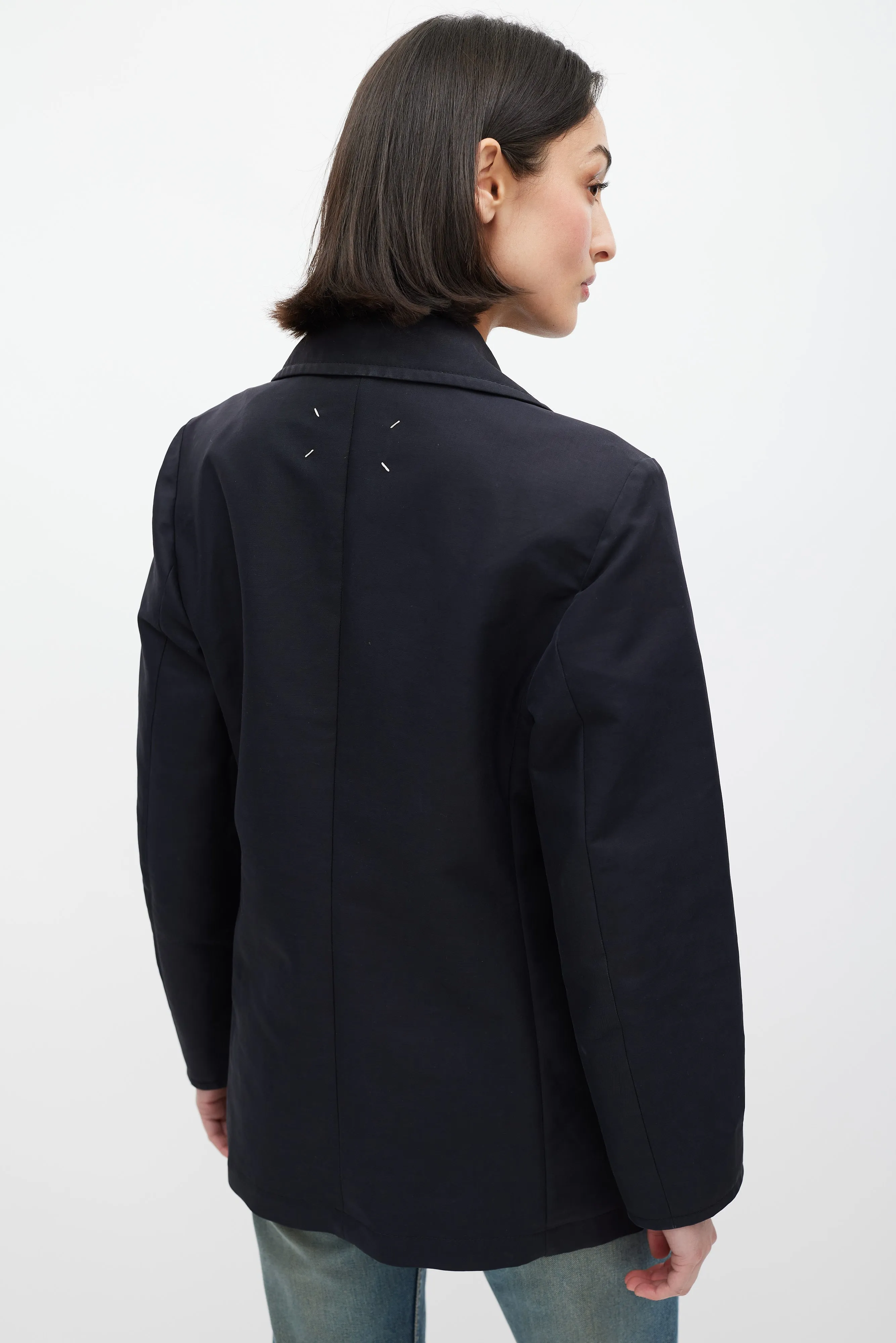 2015 Navy Cotton Pea Coat
