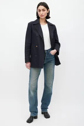 2015 Navy Cotton Pea Coat