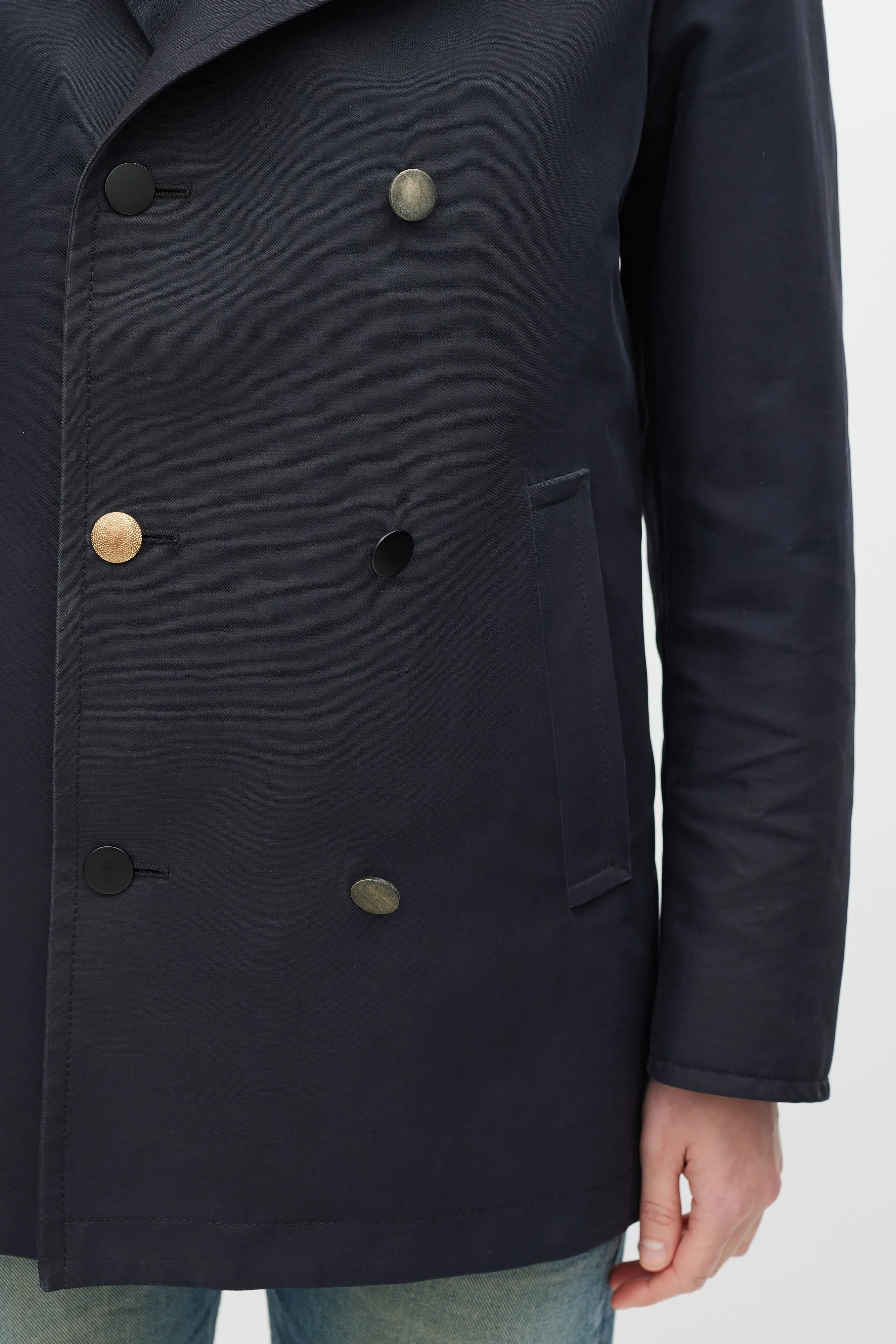 2015 Navy Cotton Pea Coat