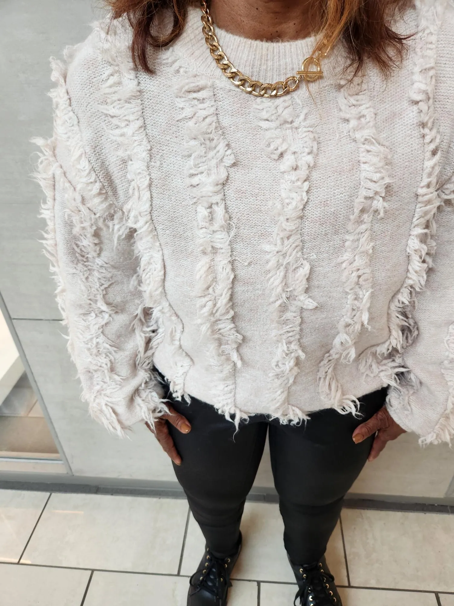 Calli Fringe Knit Sweater