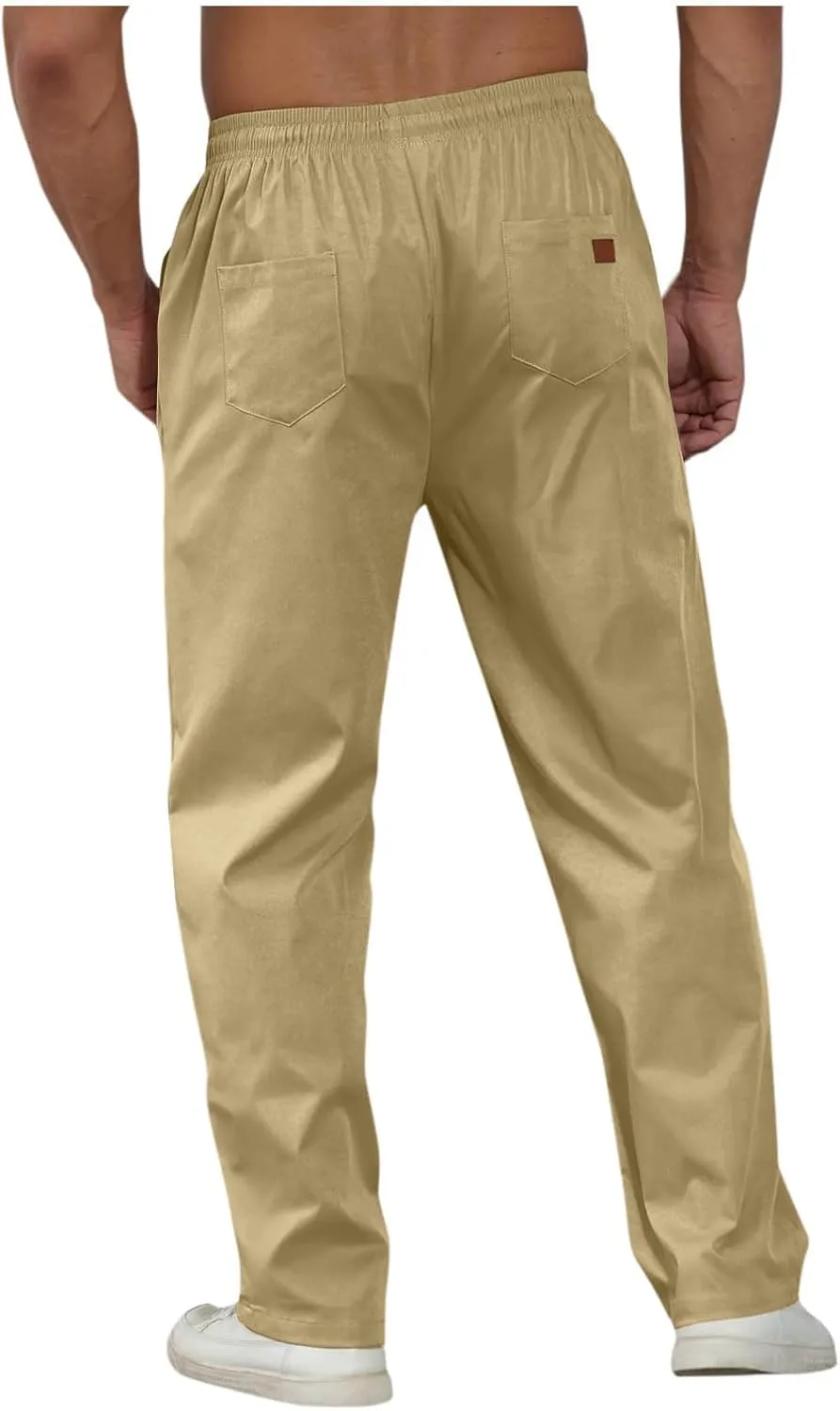 Cargo Pants for Men Lightweight Stretch Work Hiking Pants Elastic Waist Baggy Outdoor Workout Athletic Jogger Pants