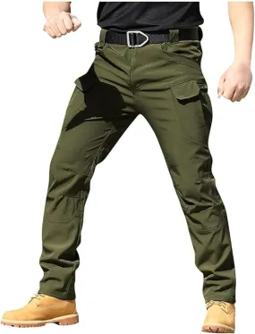 Cargo Pants for Mens Slim Fit Multi Pockets Hiking Pants Y2K Tactical Trousers Ripstop Stretch Stylish Baggy Pants
