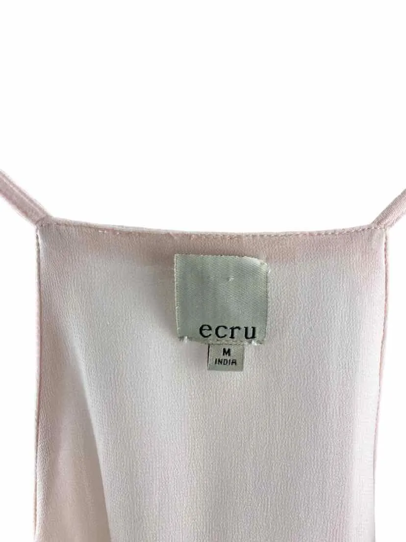 Ecru, Women's Sequin Fringe Tank, Pale Pink, Size M