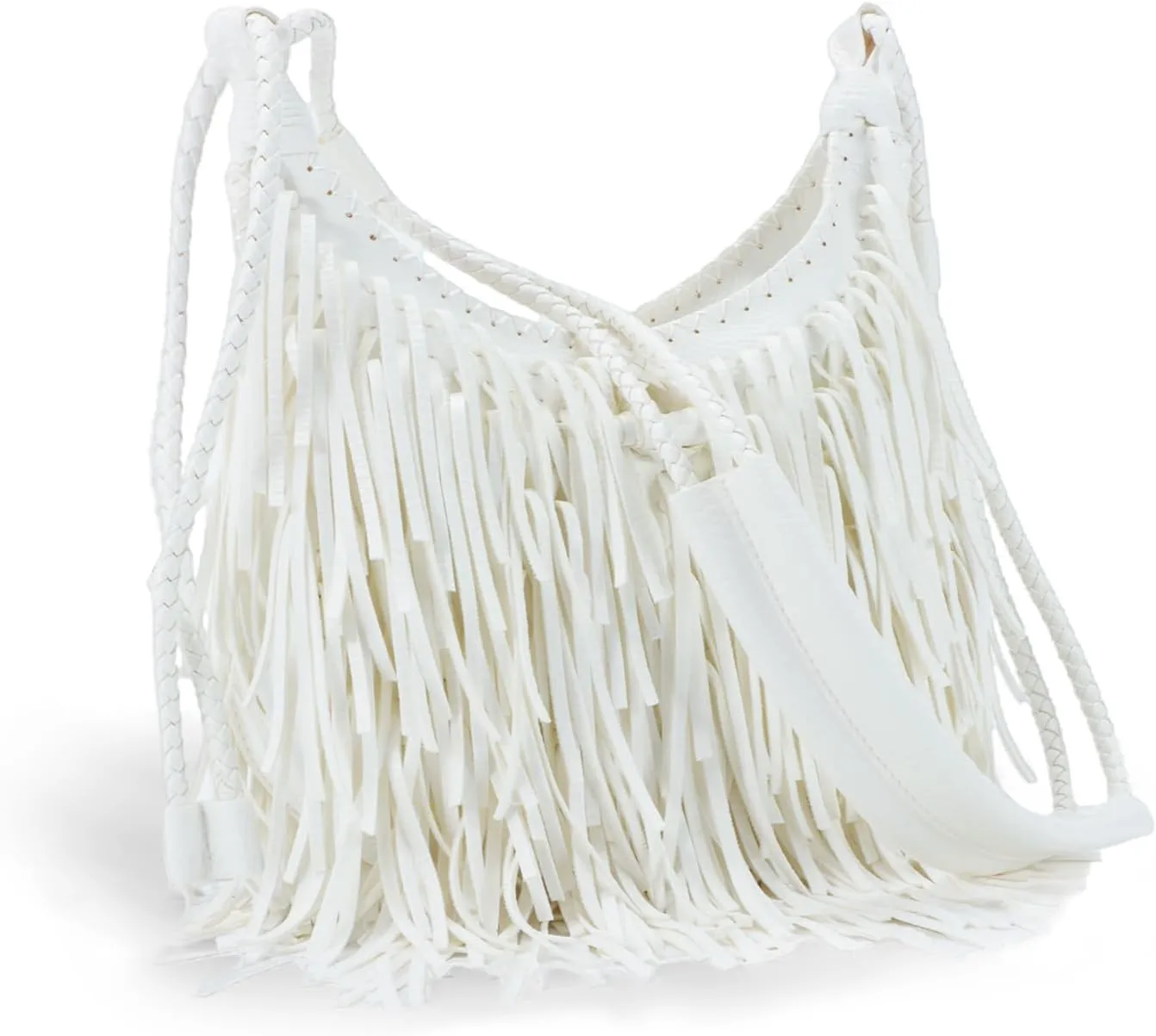 Emprier Vintage Fringe hobo bags for Women Vegan Faux Suede Leather Tassel Crossbody Bag Fringe Purse