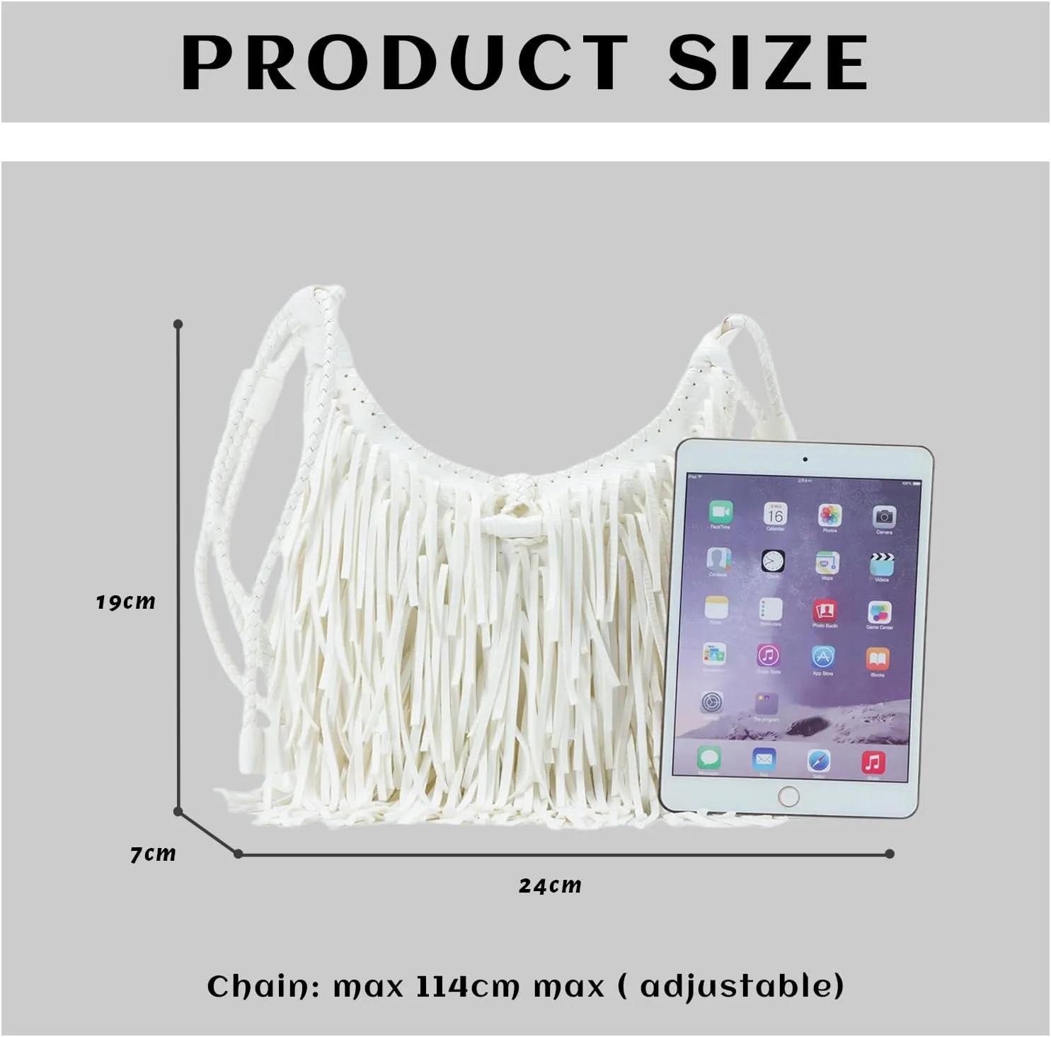 Emprier Vintage Fringe hobo bags for Women Vegan Faux Suede Leather Tassel Crossbody Bag Fringe Purse