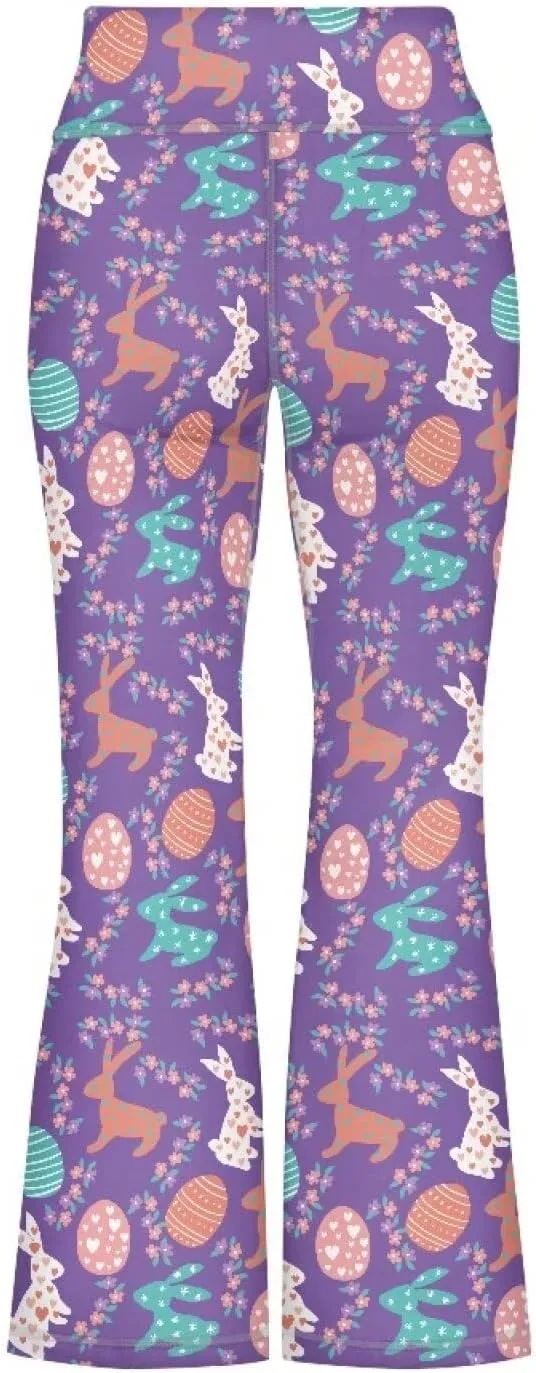 Flare Yoga Pants for Girls Athletic Leggings Bell Bottom Pants