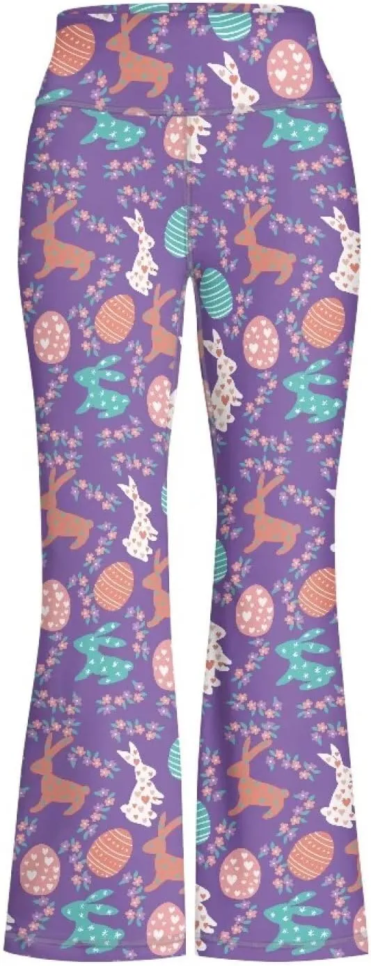 Flare Yoga Pants for Girls Athletic Leggings Bell Bottom Pants