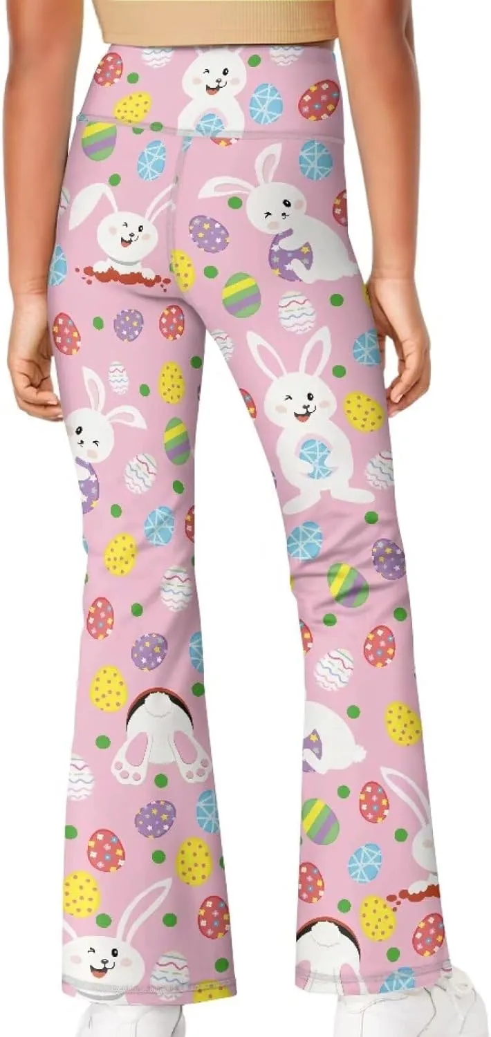Flare Yoga Pants for Girls Athletic Leggings Bell Bottom Pants
