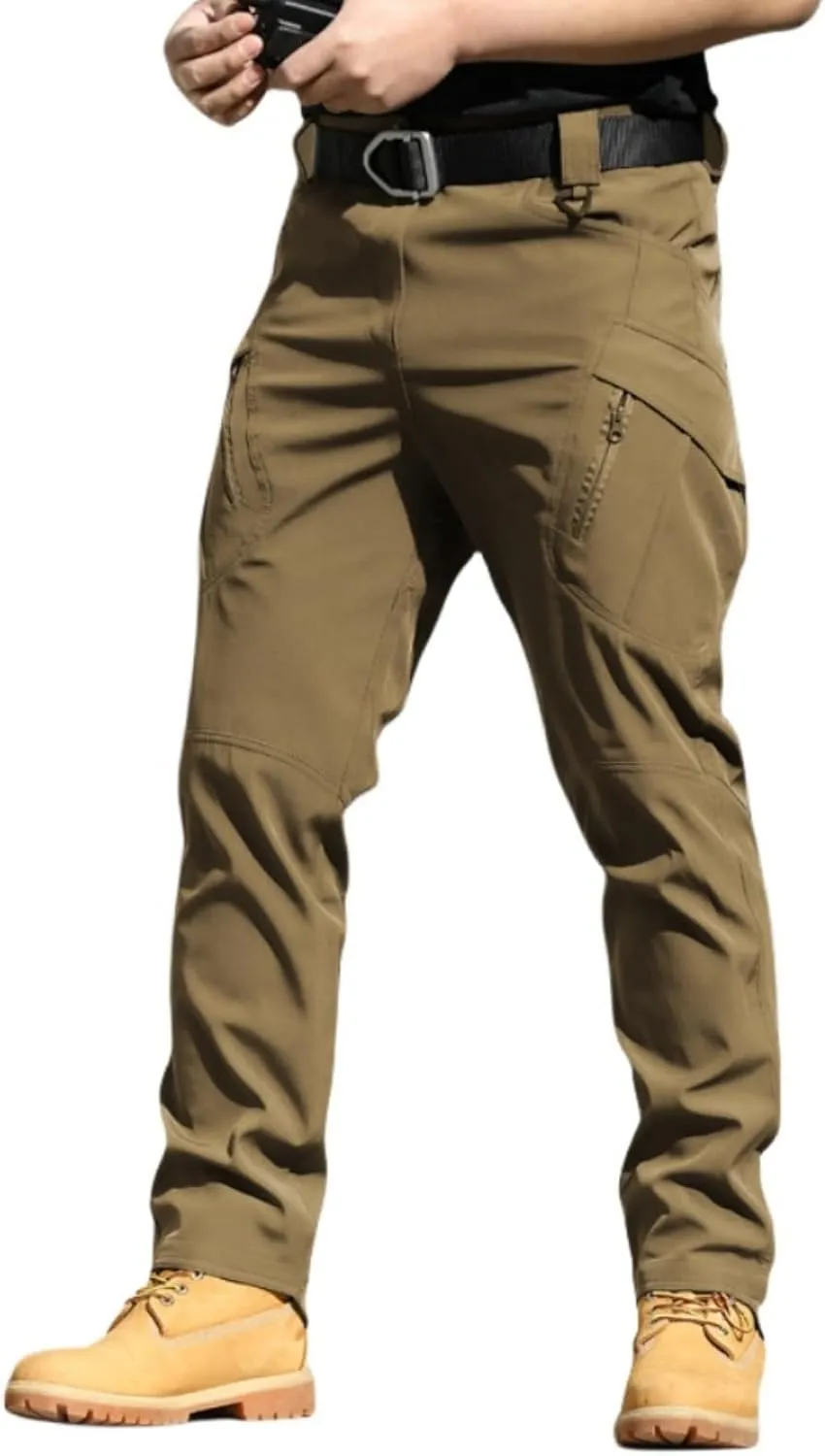 Flexcamo - Tactical Waterproof Pants, Men's Camo Cargo Pants Baggy Outdoor Waterproof Hiking Work Pants for Men