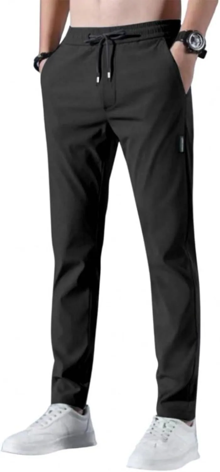 Glide Pants Men Lightweight Pull On Stretch Active Pants Palcomfy Quick Dry Water Resistant Hiking Pant with Pockets
