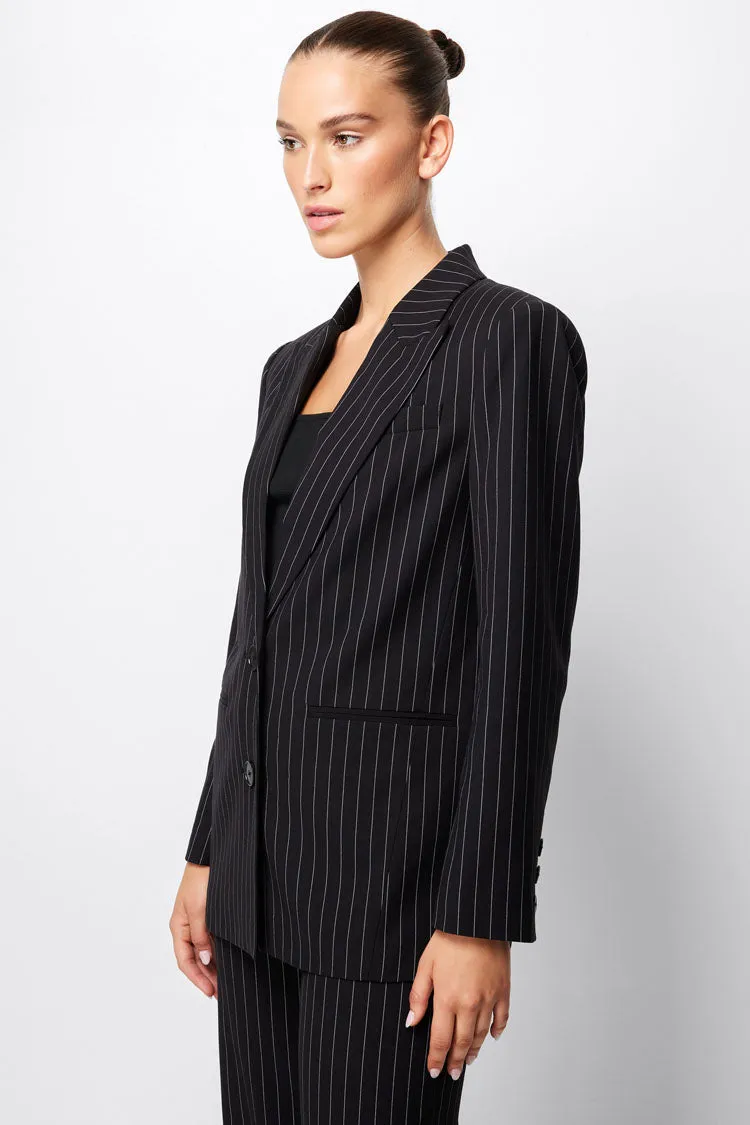 In Denial Blazer in Pinstripe | FINAL SALE