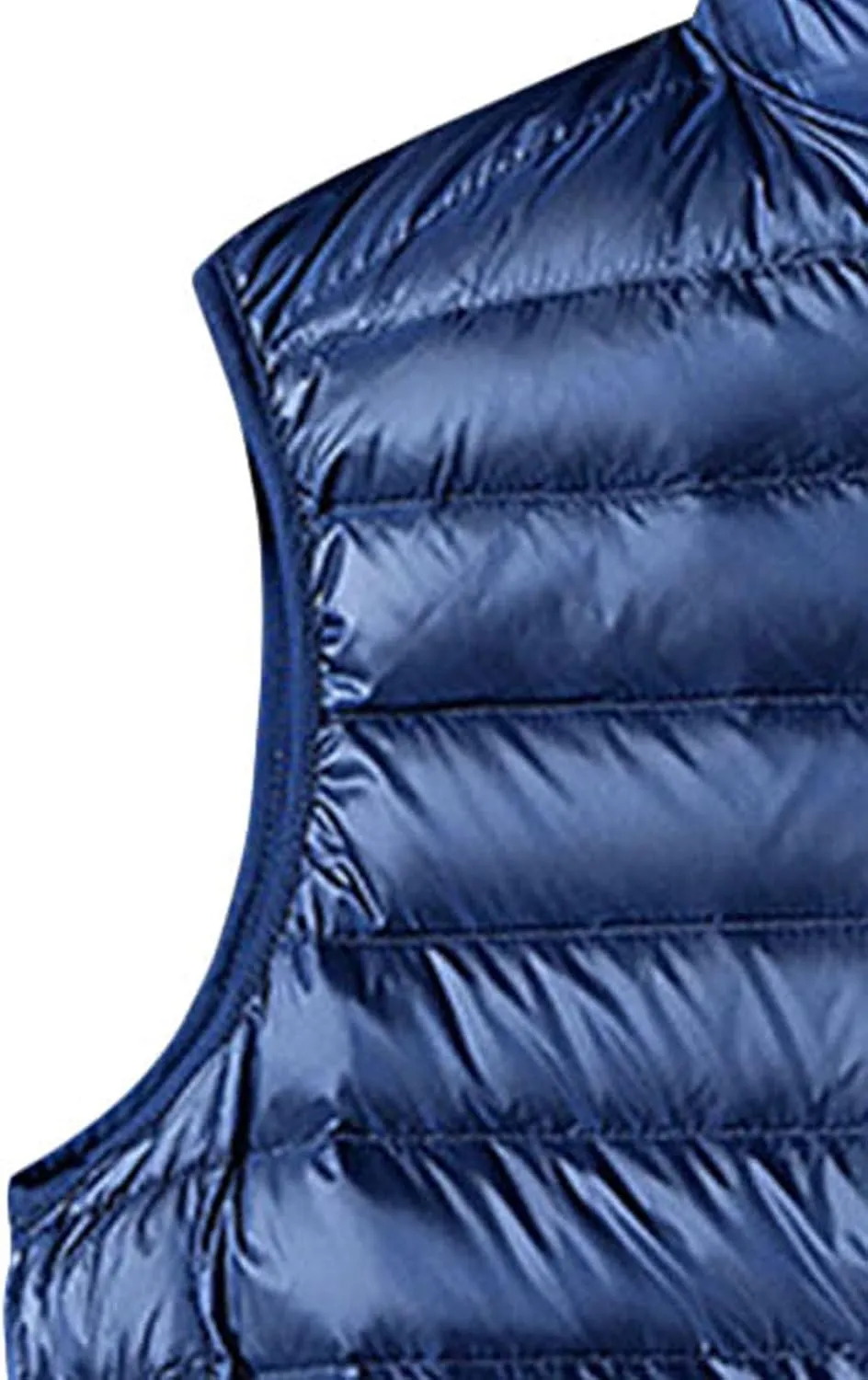 JEsilunmaMY Fall Winter Puffer Vest for Men Sleevelesss Down Jacket Packable Waistcoat Solid Color Lightweight Quilted Vests