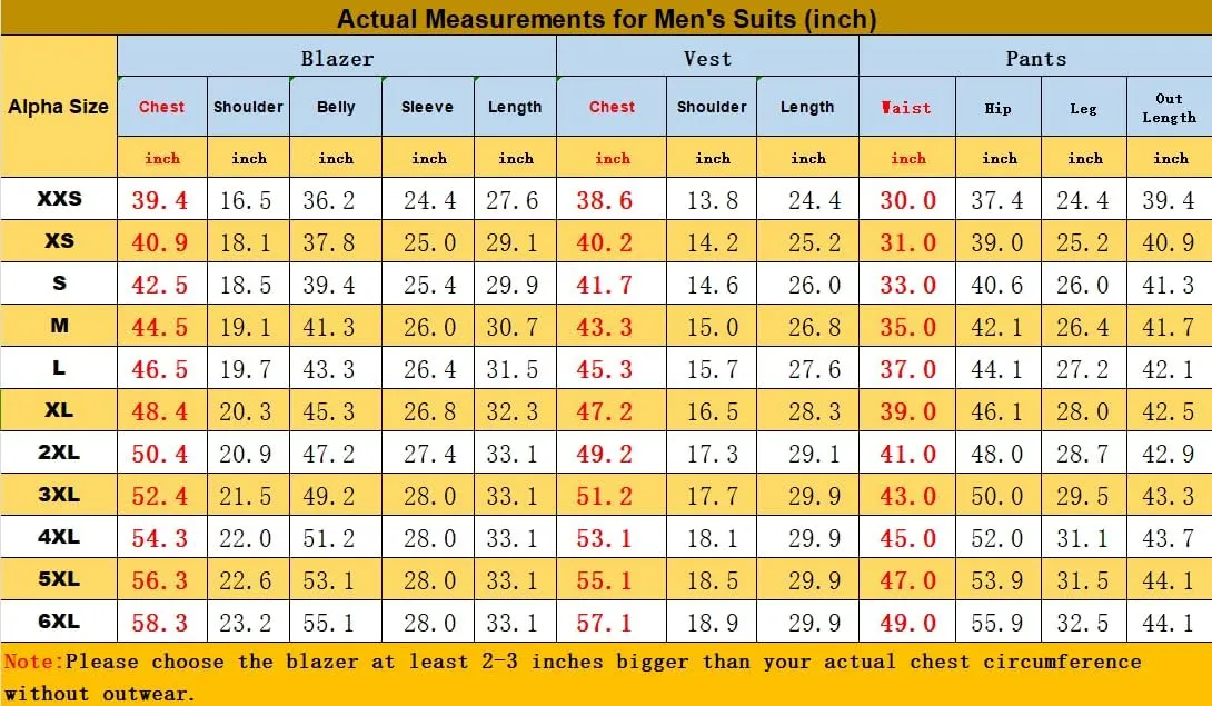 Men 3 Piece Pinstripe Suit Double Breasted Suit Vest Notched Lapel Wedding Party Blazer Vest & Pants Set