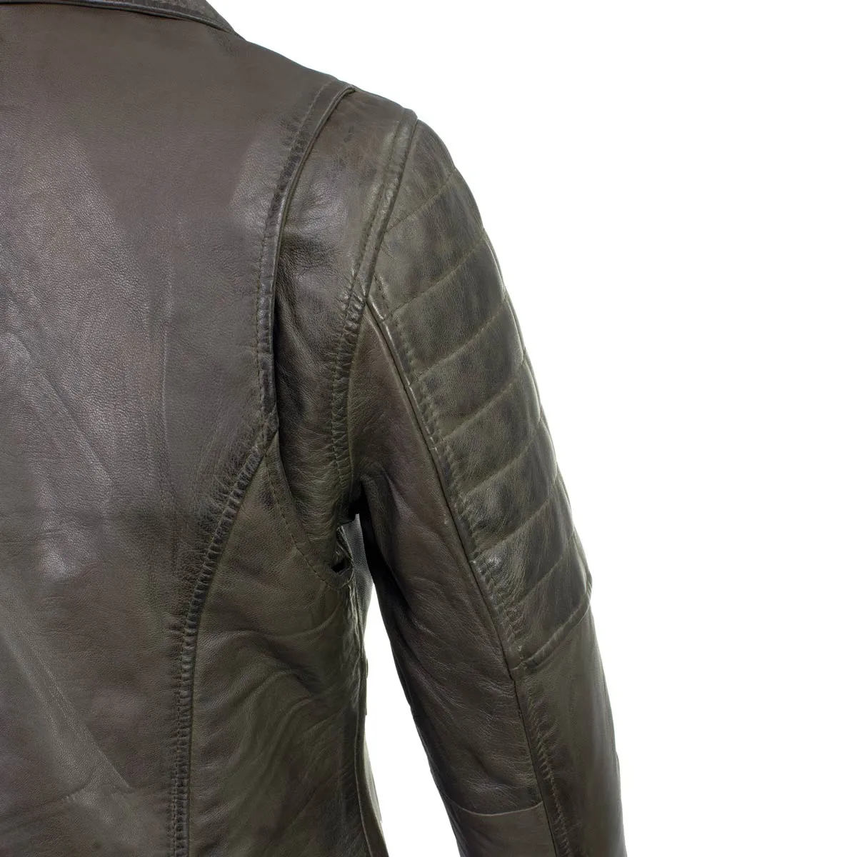 Milwaukee Leather SFL2870 Women's Duchess Olive Motorcycle Style Fashion Casual Leather Jacket