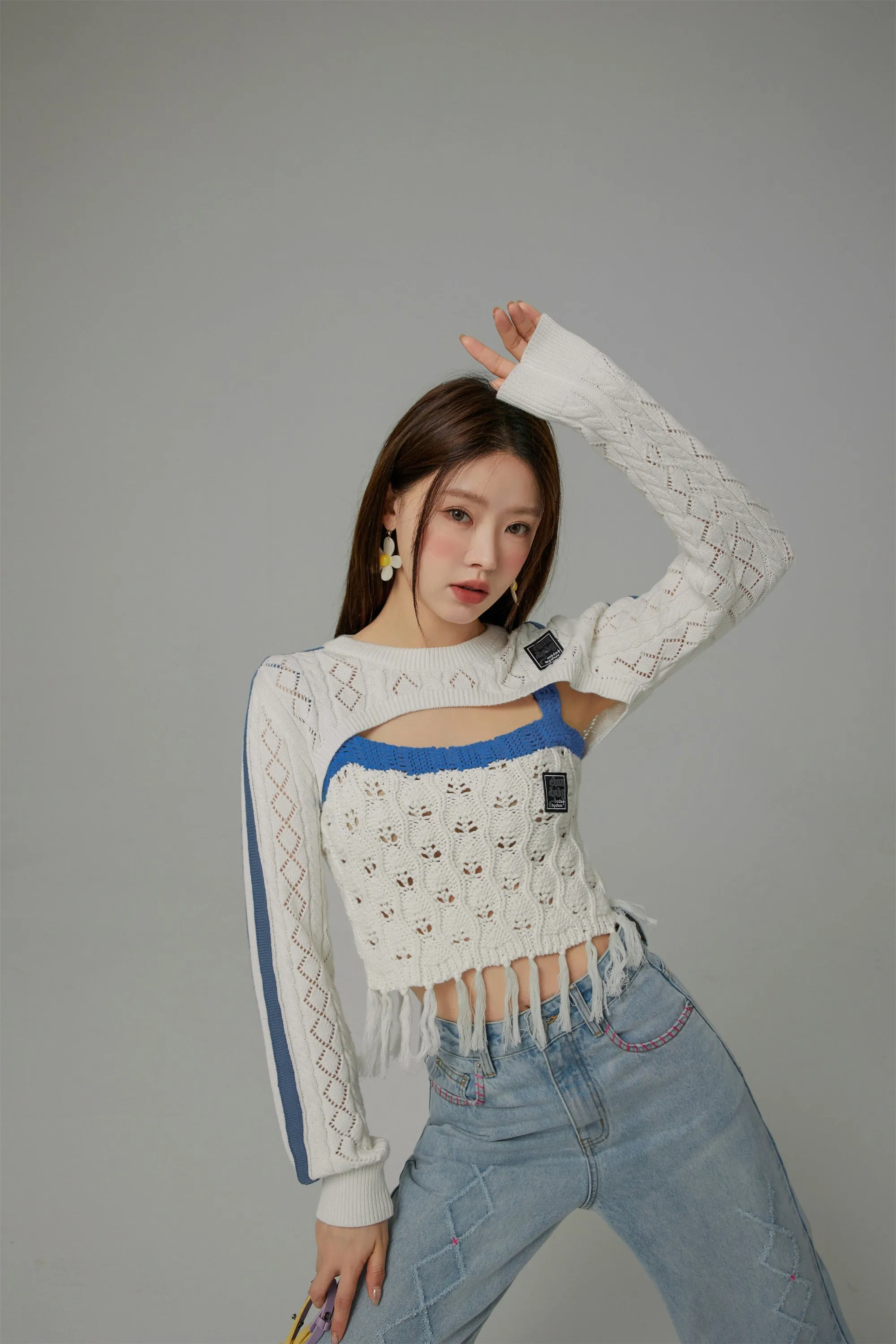 Positive Spark Fringe Sleeveless Top
