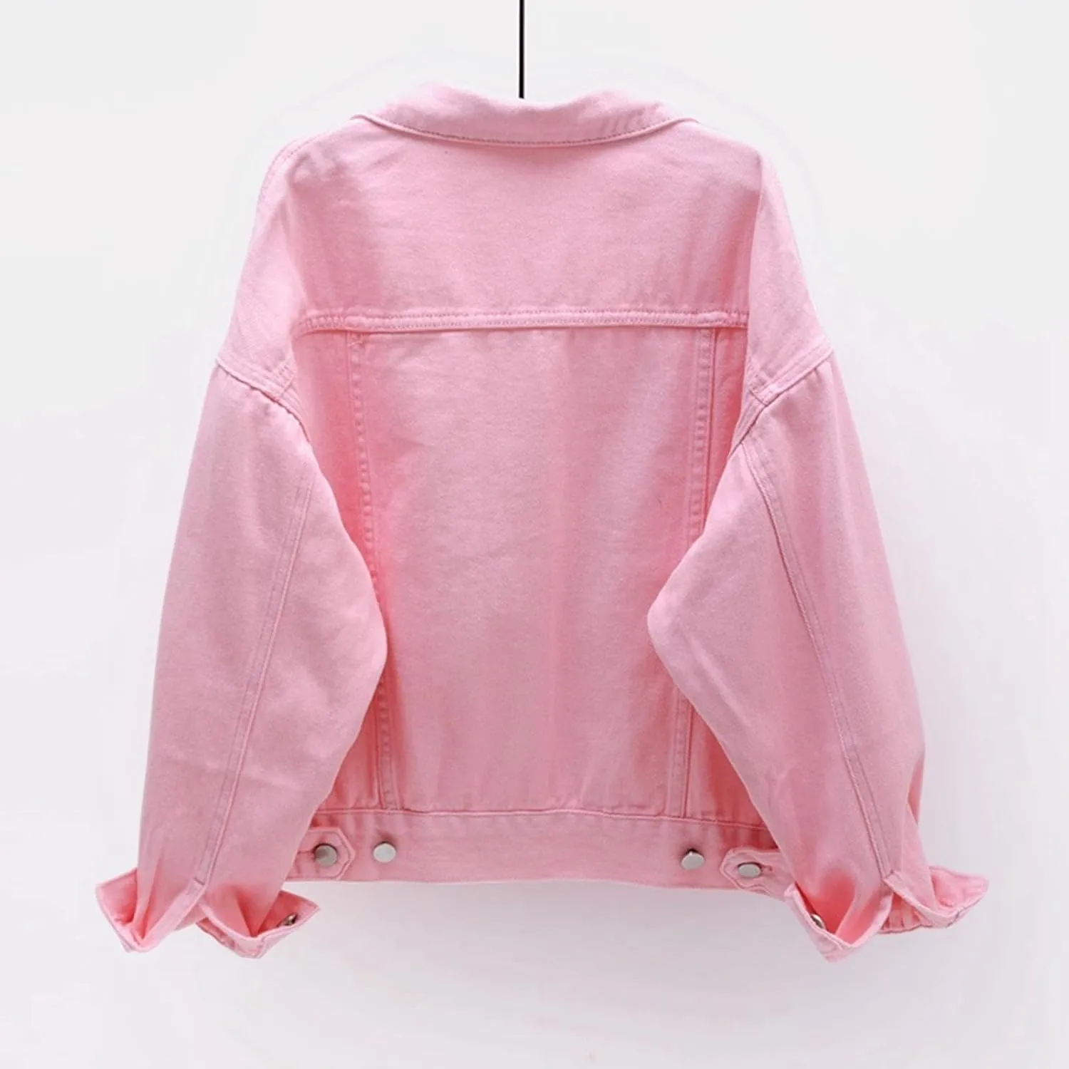 Womens Oversized Loose Trucker Jackets Button Down Classic Baggy Cropped Denim Jacket Trendy Soft Jackets Works