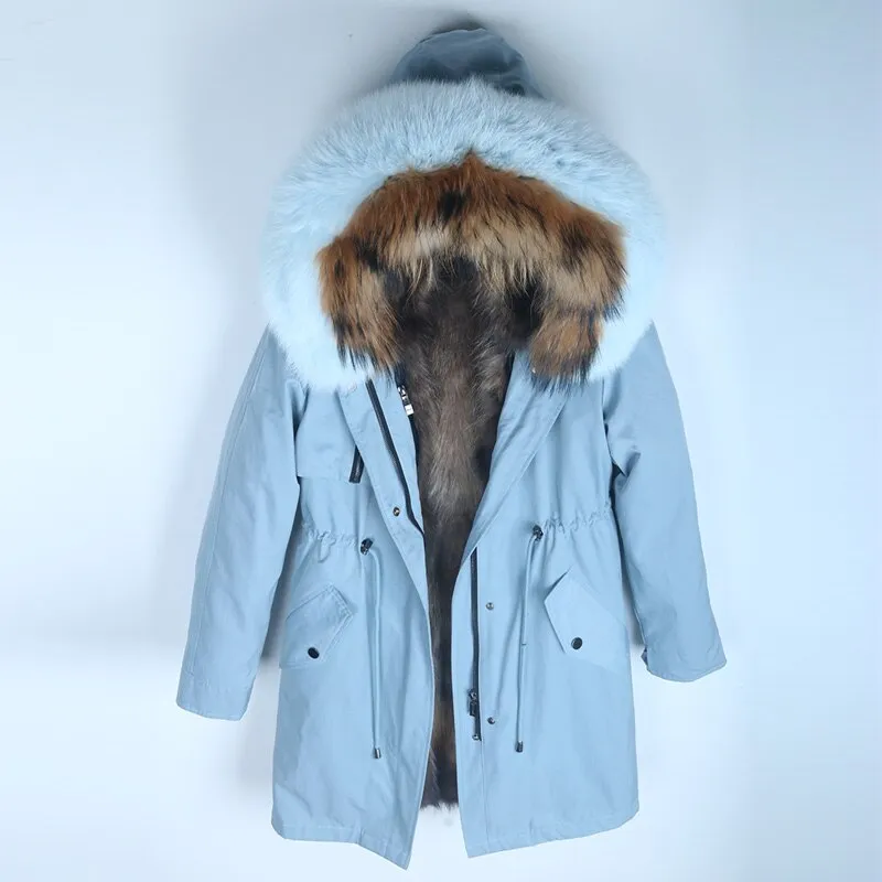 Women's Winter Casual Warm Slim Thick Parka With Fox Fur